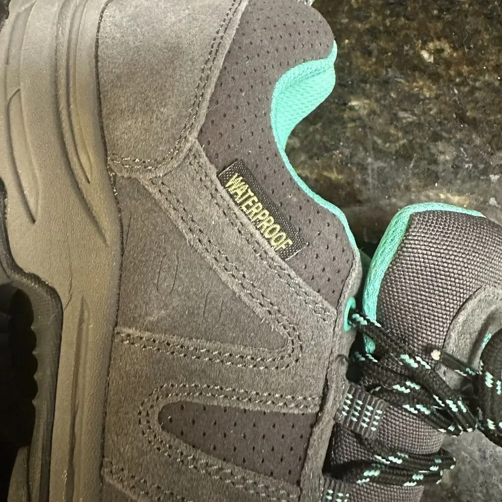 Riemot Waterproof Hiking Shoes, Women's 10 Lace Up Lightweight Gray & Teal, NWT